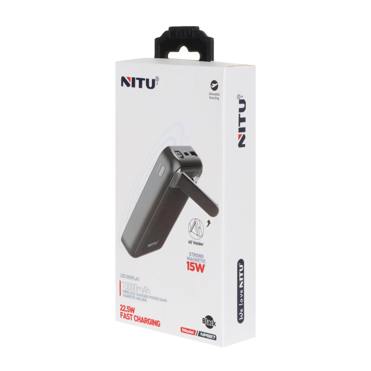 پاوربانک وایرلس شارژ 10000 میلی آمپر 22.5واتی نیتو Nitu NPB27