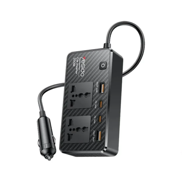 اینورتر فندکی خودرو 200 وات یسیدو YESIDO VC07