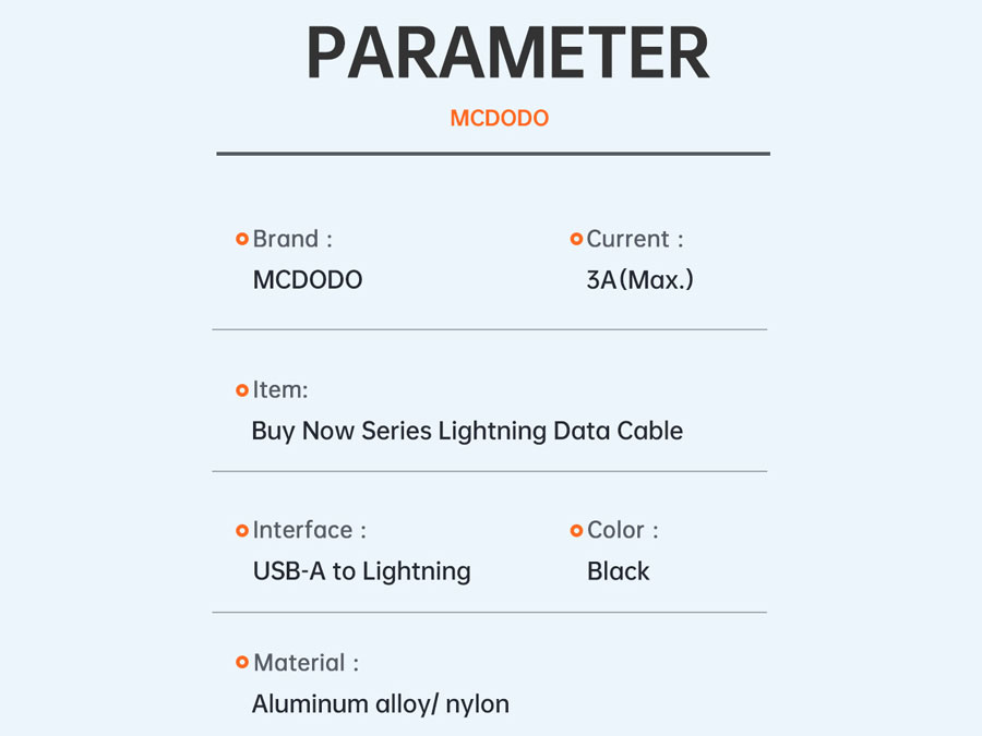 کابل شارژ یو اس بی به لایتنینگ 1 متر مک دودو Mcdodo CA-226