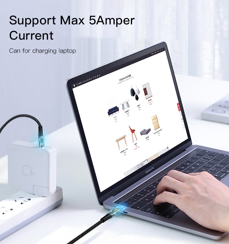 کابل تایپ سی به تایپ سی 100 وات YESIDO CA103