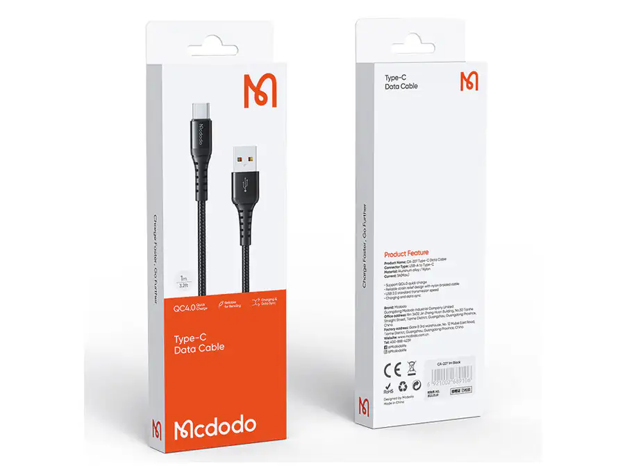 کابل شارژ یو اس بی به تایپ سی مک دودو Mcdodo CA-227