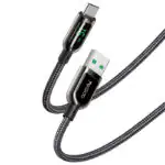کابل شارژ فست USB به TYPEC LED Digital یسیدو YESIDO CA85 طول 1.2 متر 66 وات