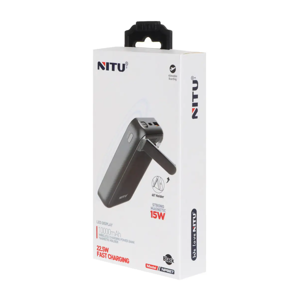 پاوربانک وایرلس شارژ 10000 میلی آمپر 22.5واتی نیتو Nitu NPB27