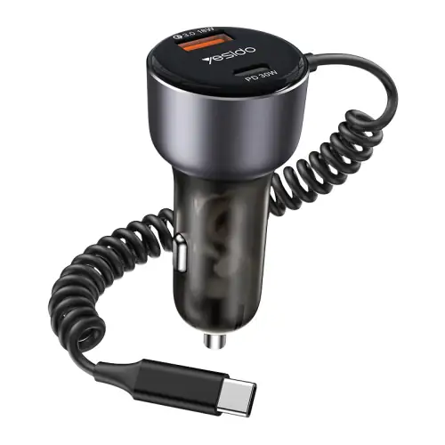 شارژر فندکی فست شارژ یسیدو YESIDO Y56 60W PD+QC3.0